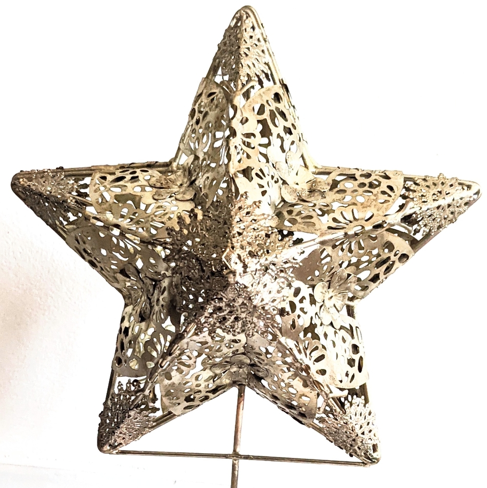 Christmas tree start topper in Brass